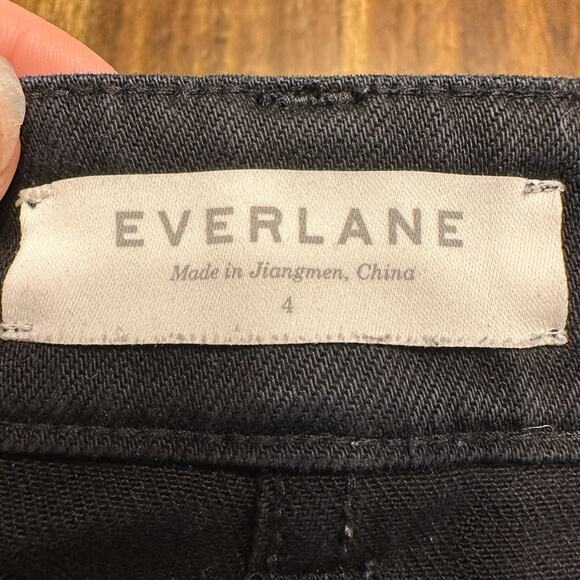 Everlane wide leg cropped high rise black jeans size 2 EUC - Picture 5 of 7